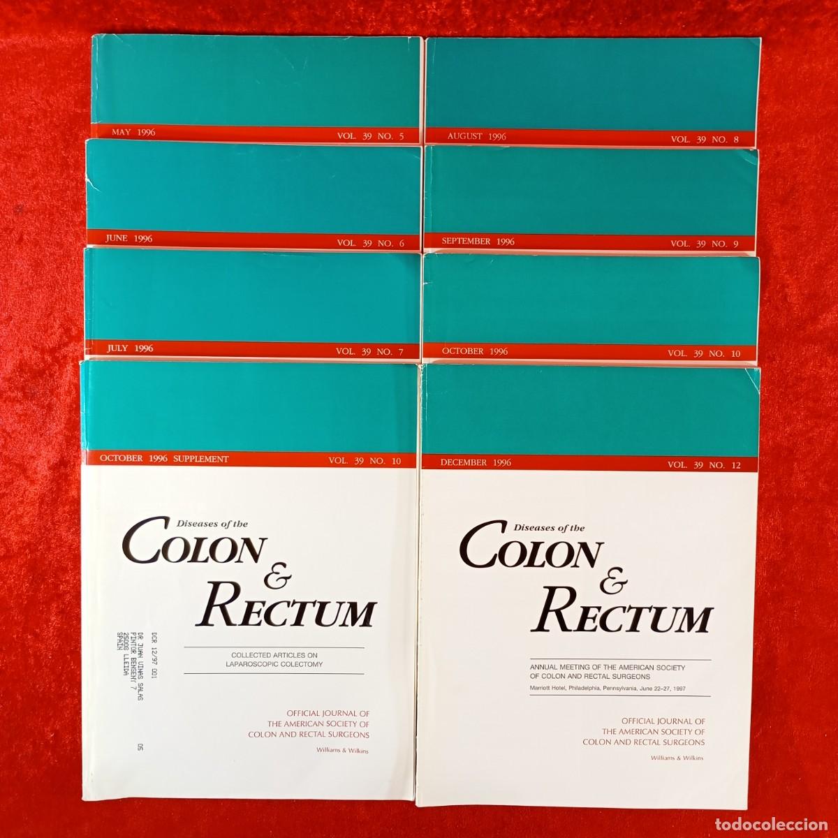 Libros de segunda mano: DISEASES OF THE COLON AND RECTUM - 8 REVISTAS / 6083