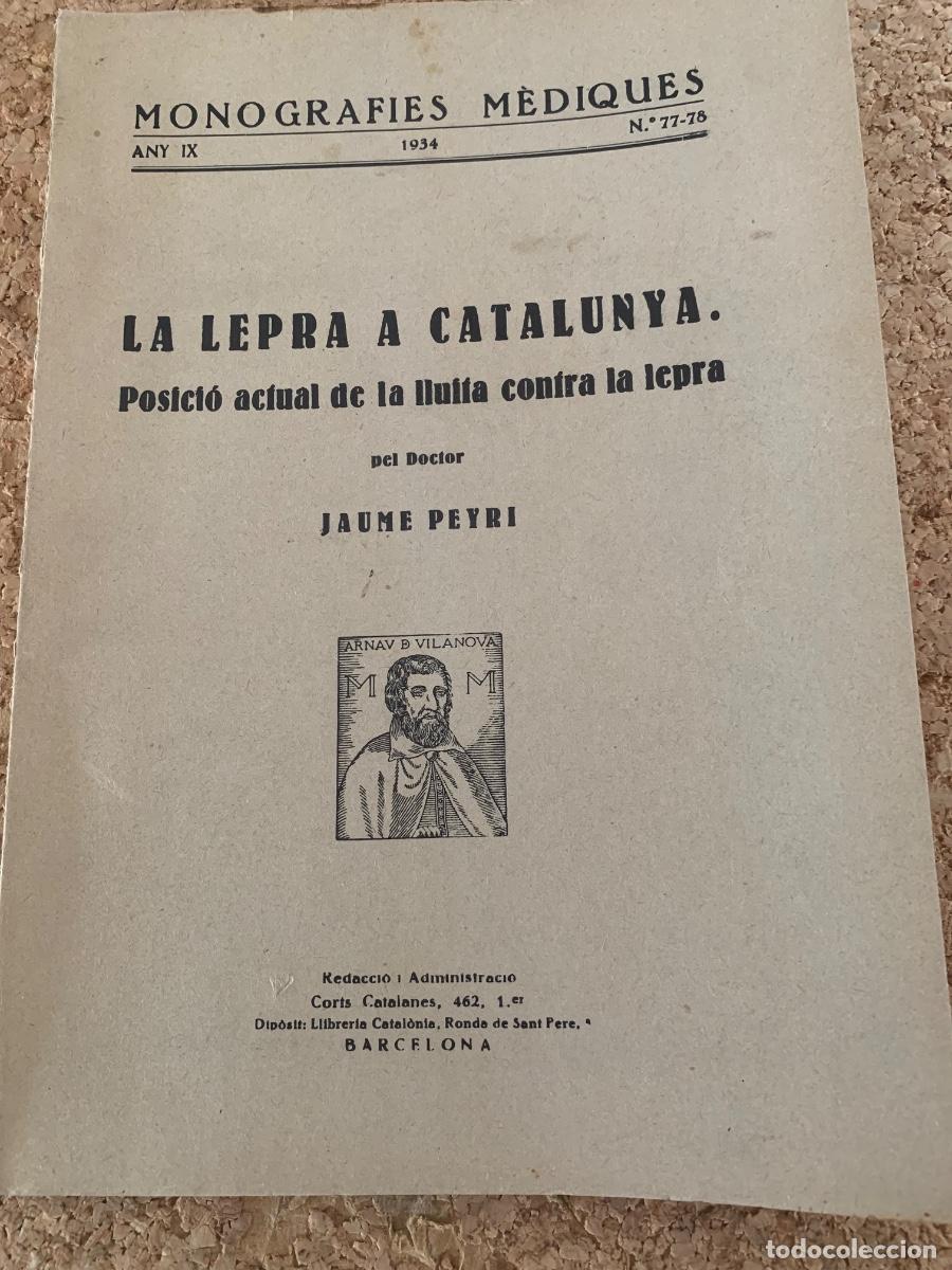 Libros de segunda mano: La lepra a Catalunya. Posici&oacute; actual de la lluita contra la lepra (bols 50)
