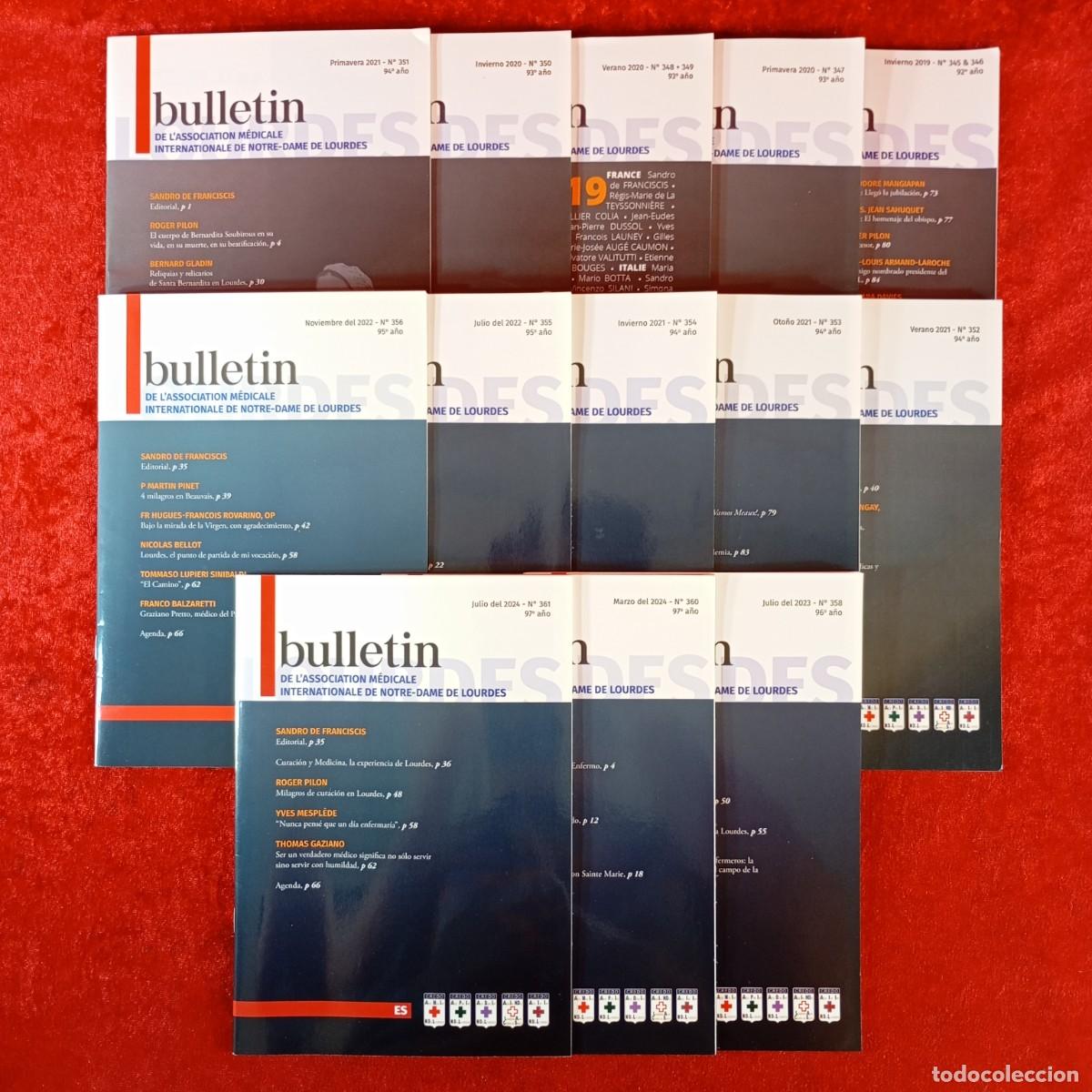 Second hand books: BULLETIN DE L'ASSOCIATION M&Eacute;DICALE INTERNATIONALE DE NOTRE-DAME DE LOURDES - 13 REVISTAS / 295