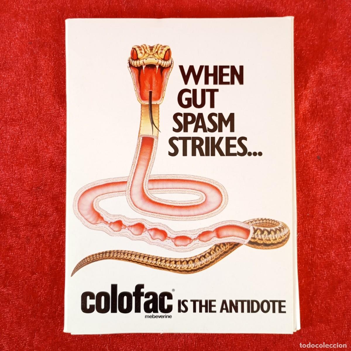 Libros de segunda mano: WHEN GUT SPASM STRIKES - COLOFAC IS THE ANTIFOTE - MEBEVERINE / 351