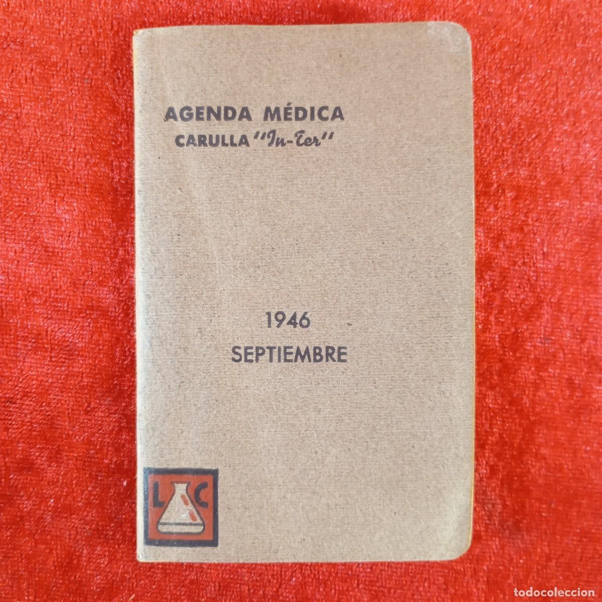 Libros de segunda mano: AGENDA M&Eacute;DICA CARULLA IN-TER - 1946 - SEPTIEMBRE - LABORATORIOS CARULLA / 489