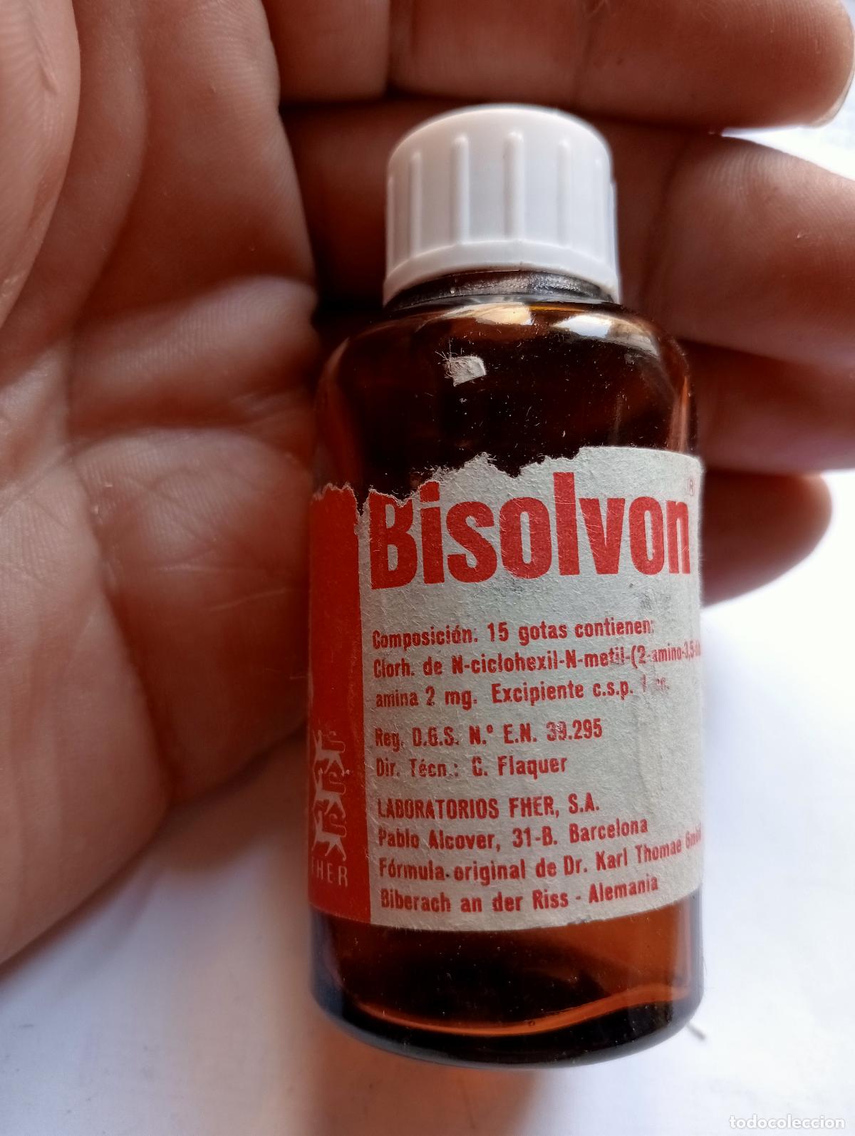 Libros de segunda mano: MEDICAMENTO ANTIGUO BISOLVON LABORATORIO FHER BOTICA, MEDICINA,