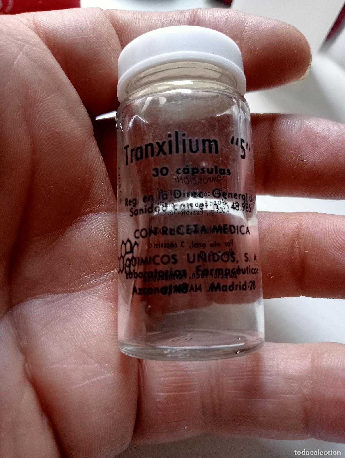 Libros de segunda mano: MEDICAMENTO ANTIGUO TRANXILIUM 5 LABORATORIO QUIMICOS REUNIDOS BOTICA, MEDICINA,