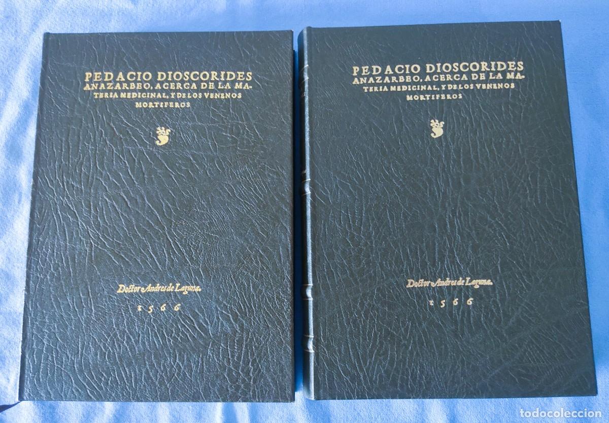 Libros de segunda mano: 2 TOMOS PEDACIO DIOSCORIDES ANAZARBEO ACERCA DE LA MATERIA MEDICINAL Y DE LOS VENENOS MORTIFEROS
