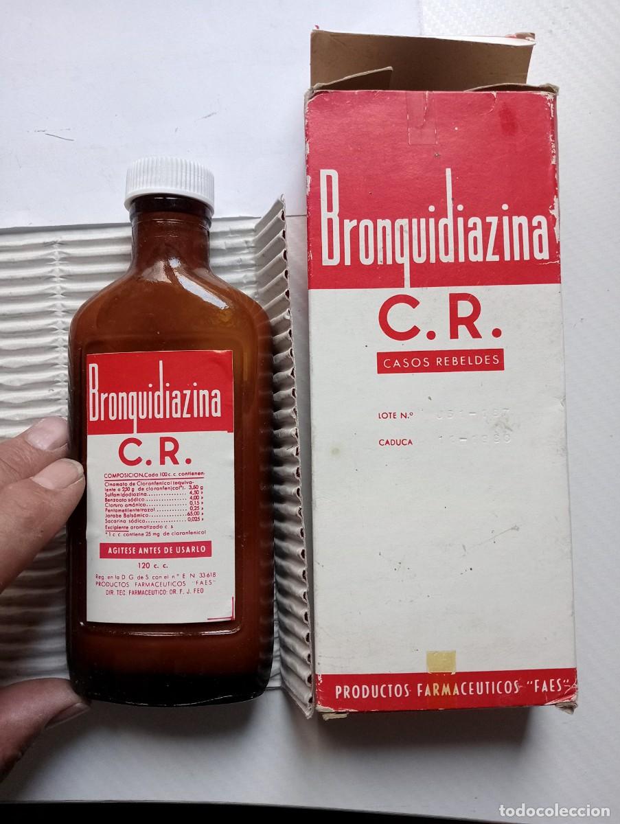 Libros de segunda mano: MEDICAMENTO ANTIGUO BRONQUIDIAZINA LABORATORIO FAES UNI&Oacute;N BOTICA, MEDICINA,