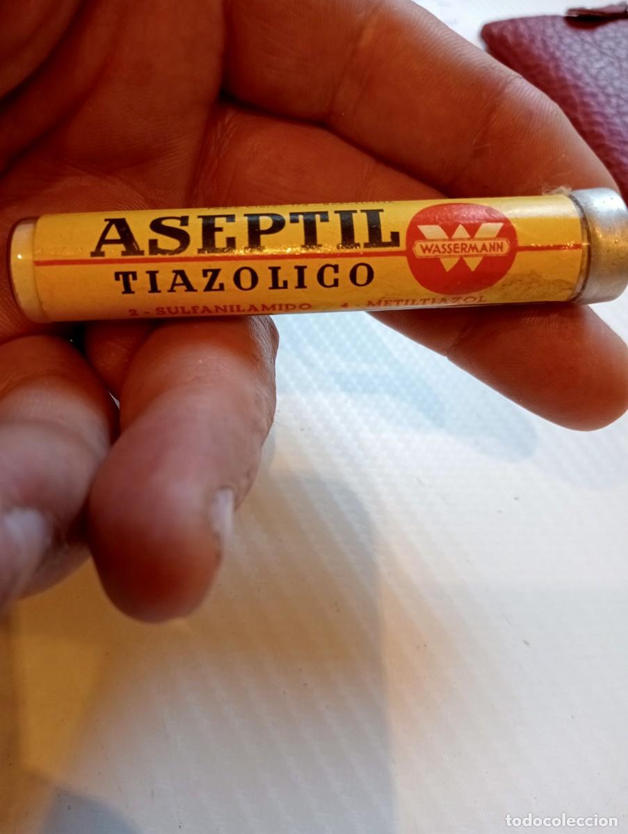 Libros de segunda mano: MEDICAMENTO ANTIGUO ASEPTIL TIAZOLICO LABORATORIO WASSERMANN ALEMANIA BOTICA, MEDICINA,