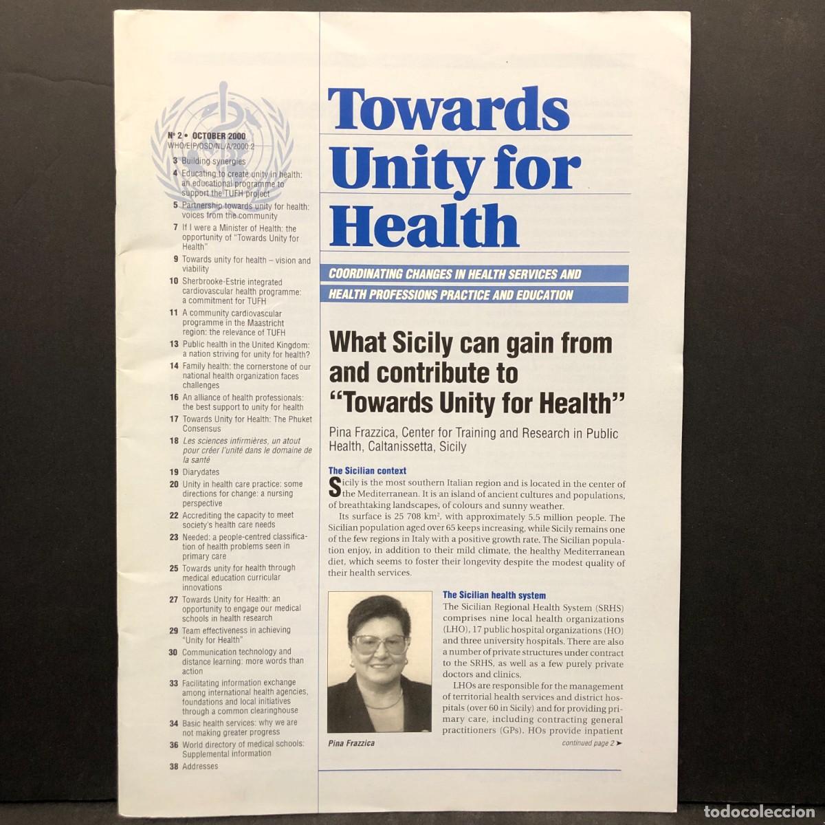Libros de segunda mano: TOWARDS UNITY FOR HEALTH - N&ordm; 2 - OCTOBER 2000 / 1648