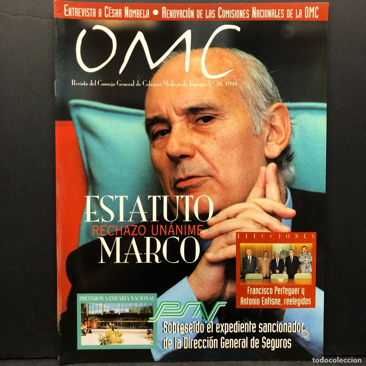 Libros de segunda mano: OMC - PUBLICACI&Oacute;N OFICIAL DEL CONSEJO GENERAL DE COLEGIOS M&Eacute;DICOS - 1998 - N&ordm; 59 / 1662