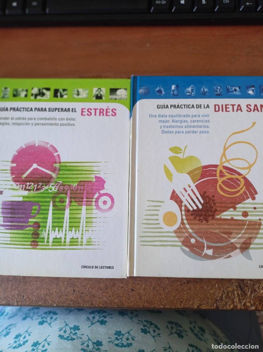 Libros de segunda mano: Lote 2 libros; Gu&iacute;a practica para superar el estr&eacute;s - Gu&iacute;a practica de la Dieta Sana