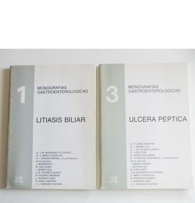 Libros de segunda mano: LOTE MONOGRAF&Iacute;AS GASTROENTEROL&Oacute;GICAS 1 Y 3 - &Uacute;LCERA P&Eacute;PTICA / LITIASIS BILIAR - LIBRO DE MEDICINA
