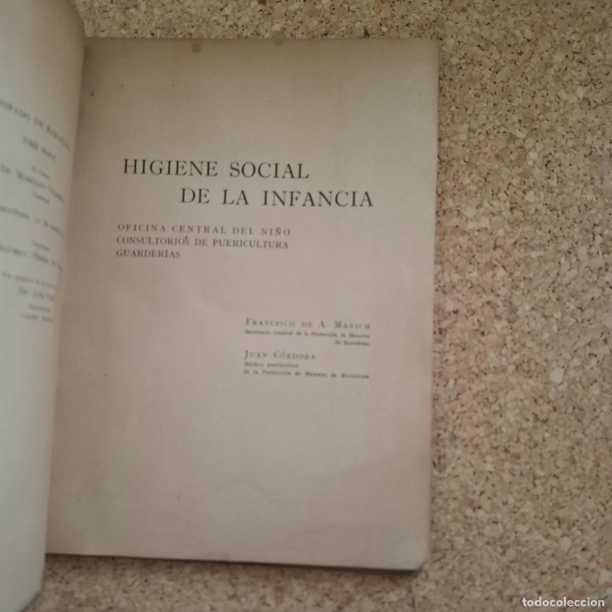 Libros de segunda mano: Higiene social de la infancia - consultorios de pueticultura - 1943 - Con ex libris