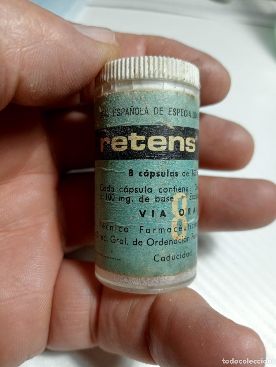 Libros de segunda mano: FRASCO MEDICAMENTO ANTIGUO RETENS LABORATORIO WASSERMANN MEDICINA,