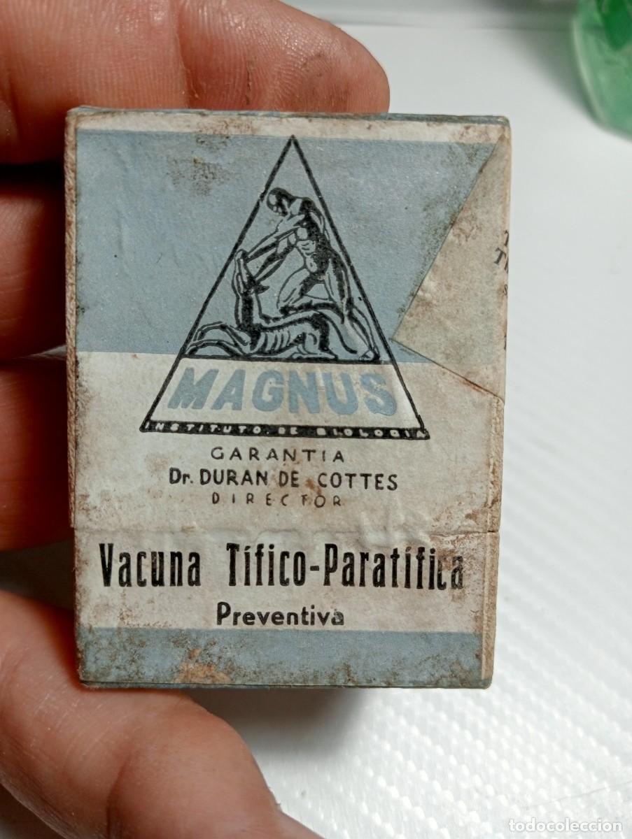 Libros de segunda mano: MEDICAMENTO ANTIGUO 1940 VACUNA TIFICO PARAFITICA SIN ABRIR MAGNUS FARMACEUTICA MEDICINA, BOTICA,