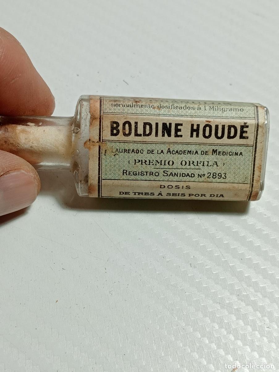 Libros de segunda mano: FRASCO MEDICAMENTO ANTIGUO A&Ntilde;OS 20 BOLDINE HOUDE PARID FARMACEUTICA HOUDE MEDICINA, BOTICA,
