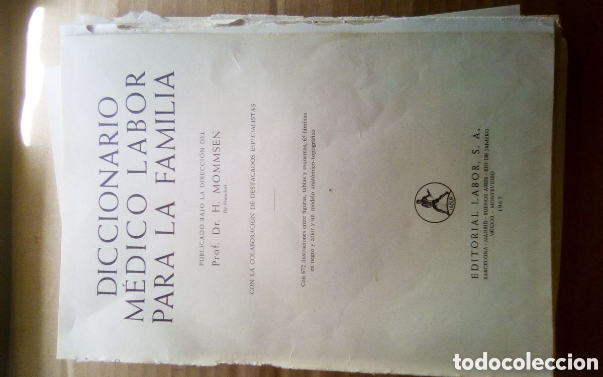 Libros de segunda mano: 41 Hojas del diccionario m&eacute;dico Labor para la familia. Dr. H. Mommsen. Editorial Labor 1965.