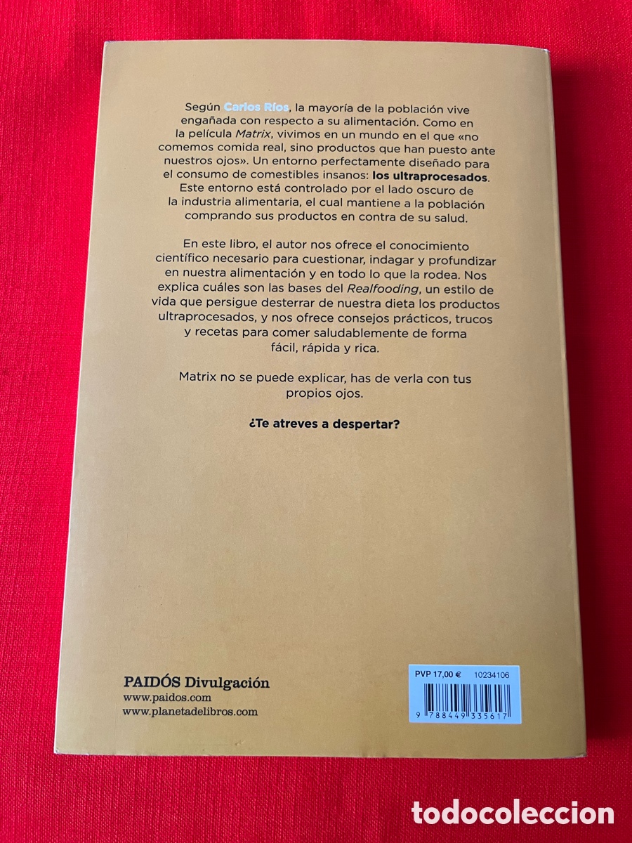 Libros de segunda mano: Libro Come comida real - Carlos R&iacute;os - Foto 2