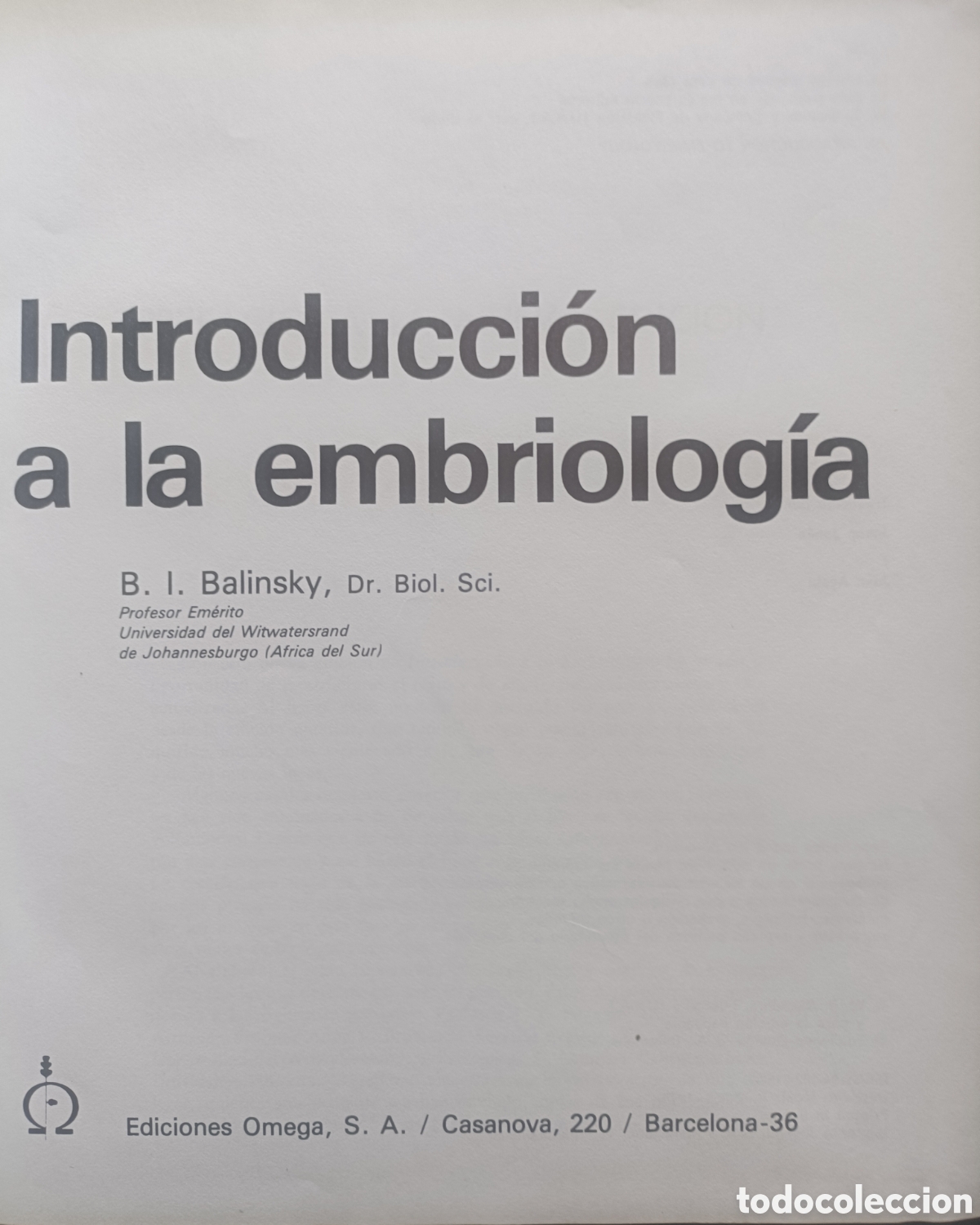 Libros de segunda mano: Introducci&oacute;n a la embriolog&iacute;a - Foto 2