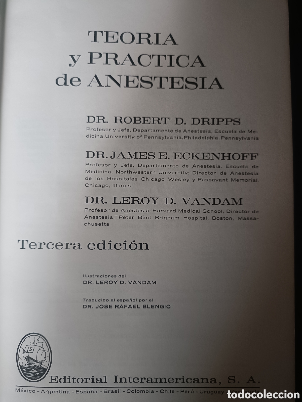 Libros de segunda mano: Teor&iacute;a y pr&aacute;ctica anest&eacute;sica. - Foto 2