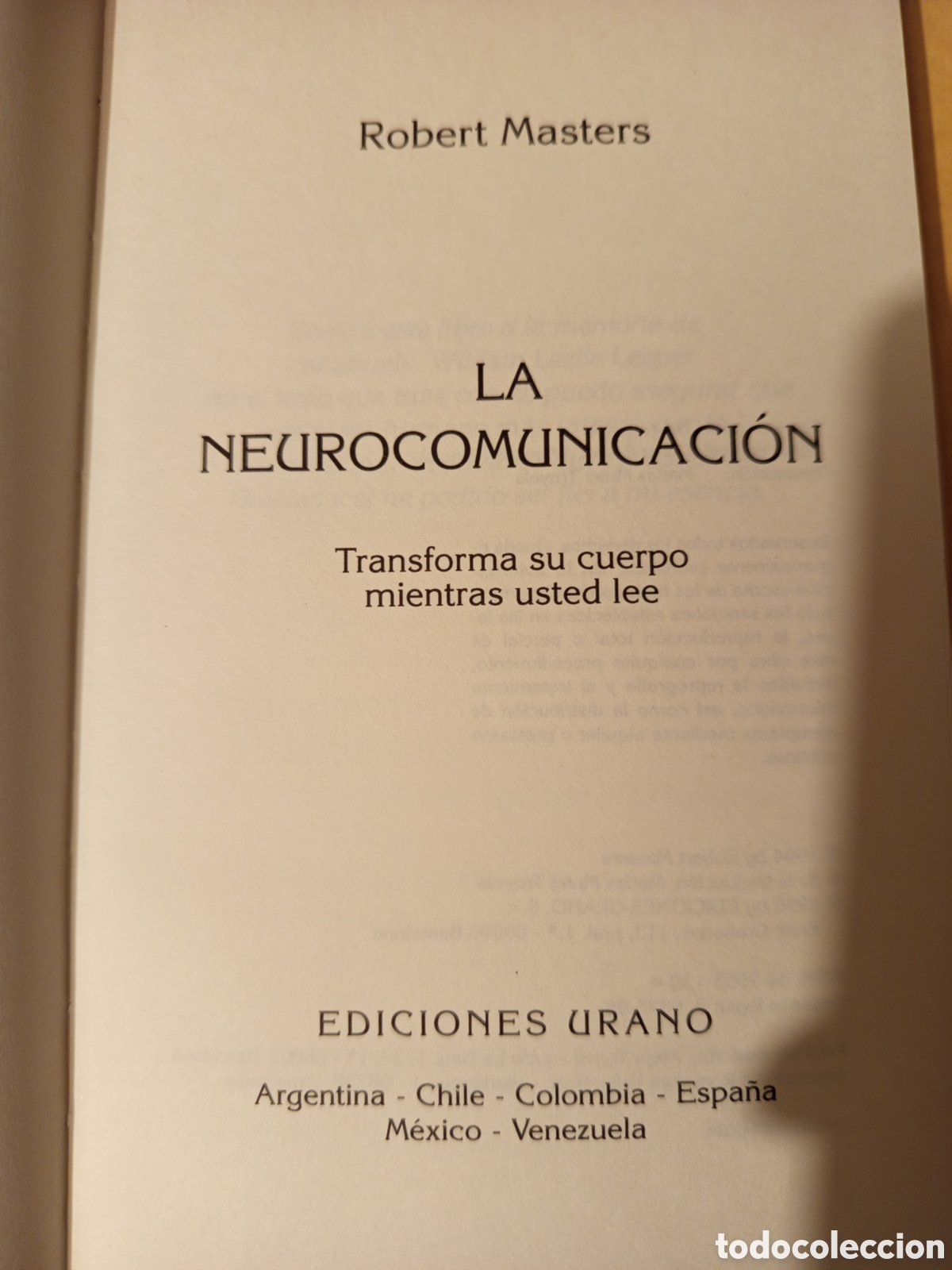 Libros de segunda mano: NEUROCOMUNICACION (ROBERT MASTERS) - Foto 2