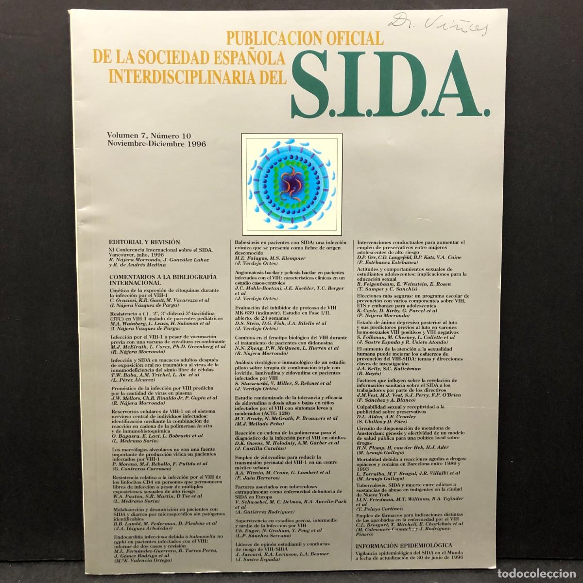 Gebrauchte B&uuml;cher: SIDA - PUBLICACION OFICIAL DE LA SOCIEDAD ESPA&Ntilde;OLA INTERDISCIPLINAR DEL SIDA 1996 - N&Uacute;MERO 10 / 802