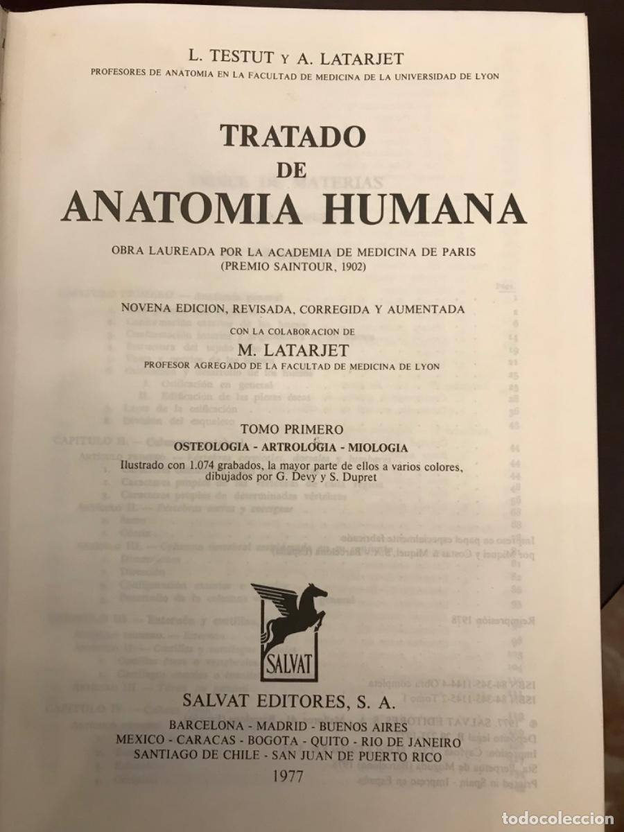 Libros de segunda mano: Anatom&iacute;a humana de Testut y Latarjet - Foto 2