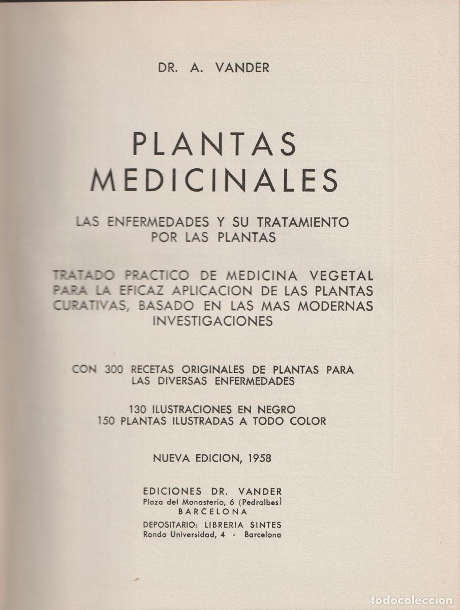 Libros de segunda mano: Plantas medicinales, Dr. A. Vander - Foto 4