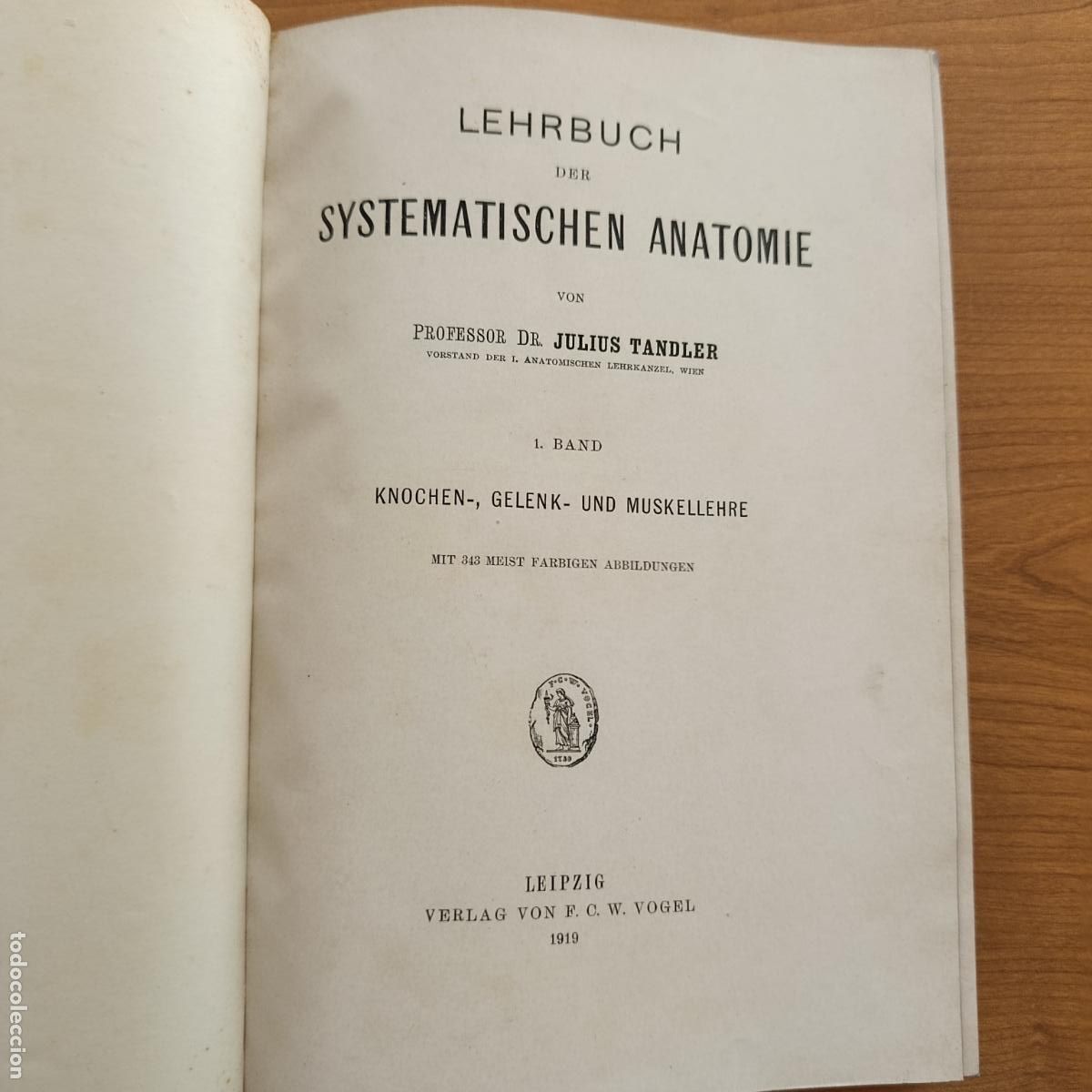 Libros de segunda mano: SYSTEMATISCHEN ANATOMIE, JULIUS TANDLER. 1919. ANATOMIA SISTEMATICA