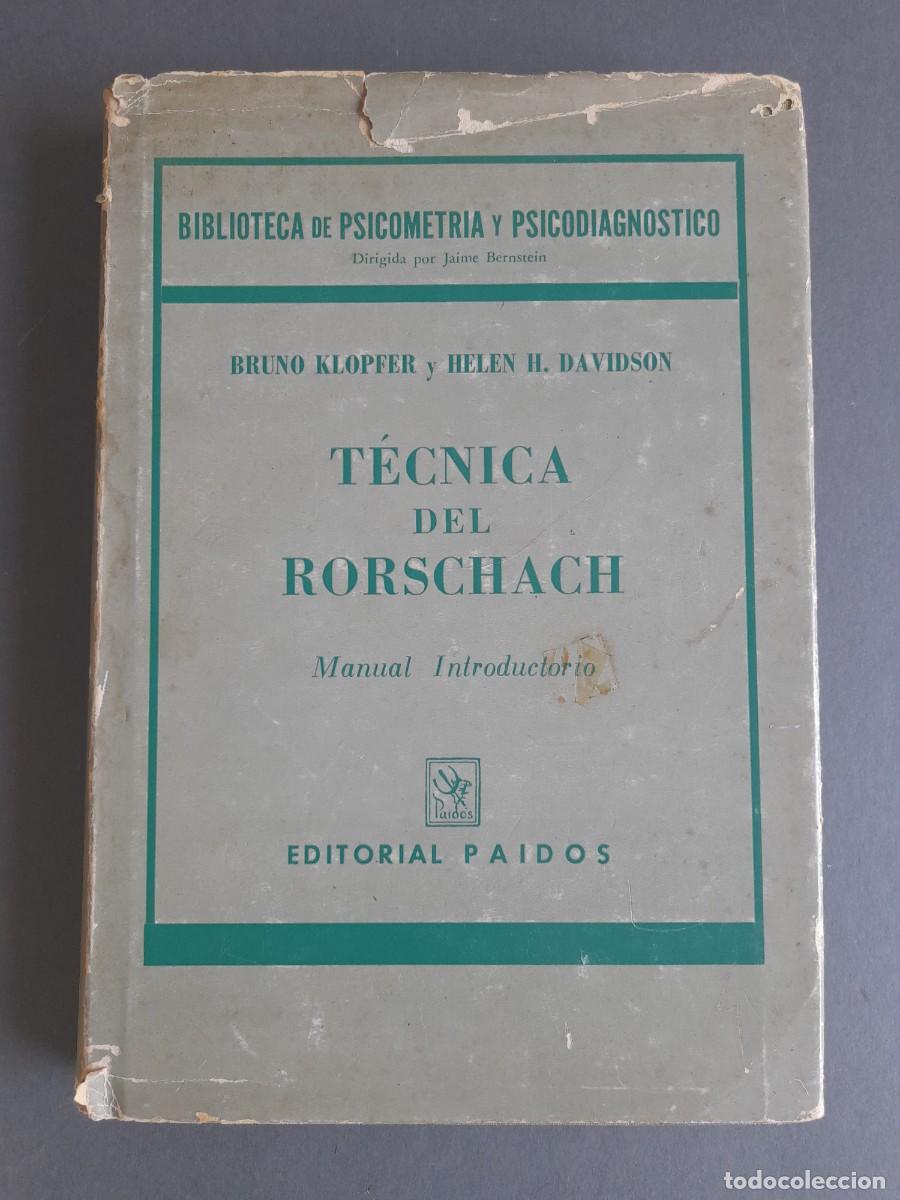 Libros de segunda mano: T&eacute;cnica del rorschach, klopfer y davidson, 1&deg; edici&oacute;n 1966, paidos
