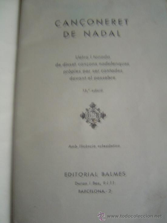 Libros de segunda mano: Can&ccedil;oneret de Nadal 1958 - Foto 2