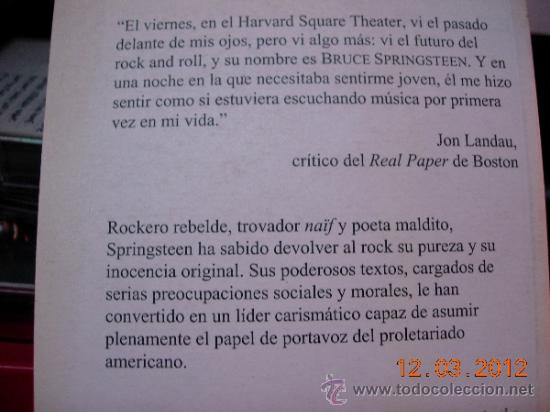 Libros de segunda mano: Bruce Springsteen Canciones Espiral - Foto 2