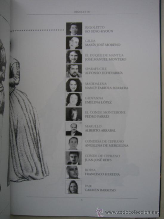 Libros de segunda mano: Programa de RIGOLETTO. Gran Teatro de Cordoba - Foto 3