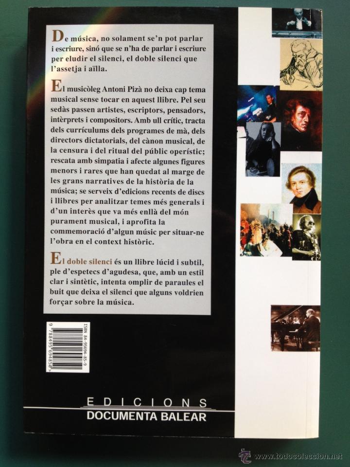 Libros de segunda mano: Antoni Piz&agrave; - El doble Silenci - Foto 2