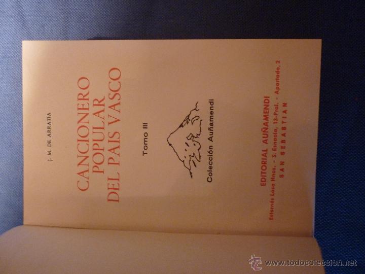Libros de segunda mano: Cancionero popular del Pa&iacute;s Vasco - Foto 5