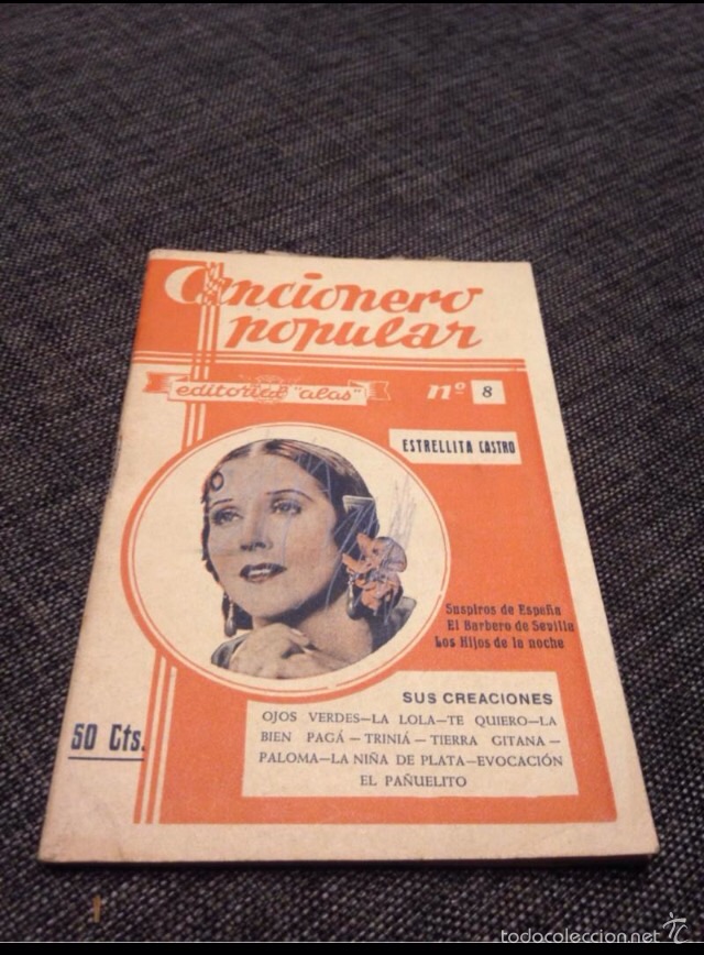 Libros de segunda mano: Cancionero popular Estrellita Castro