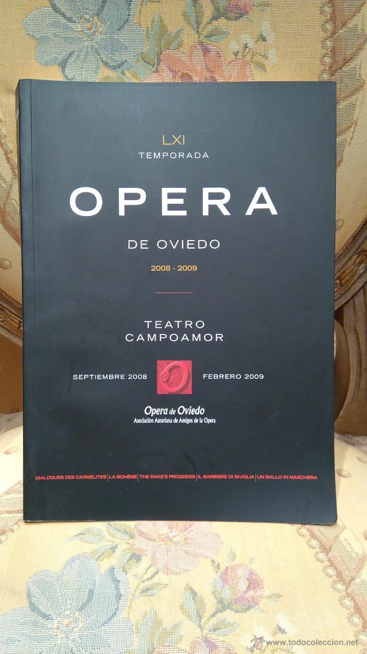 Libri di seconda mano: LXI TEMPORADA DE &Oacute;PERA DE OVIEDO. TEATRO CAMPOAMOR SEPTIEMBRE 2.008-FEBRERO 2.009.