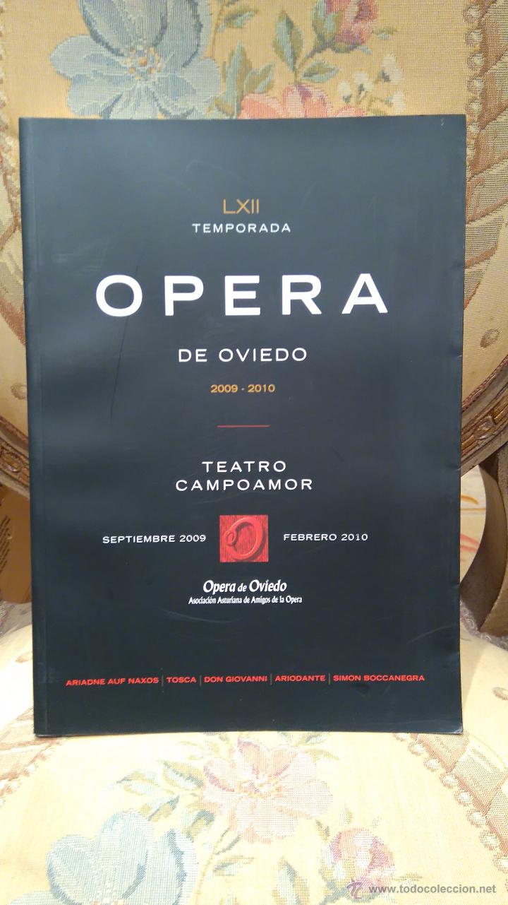 Libri di seconda mano: LXII TEMPORADA DE &Oacute;PERA DE OVIEDO. TEATRO CAMPOMOR SEPTIEMBRE 2.009-FEBRERO 2.010.