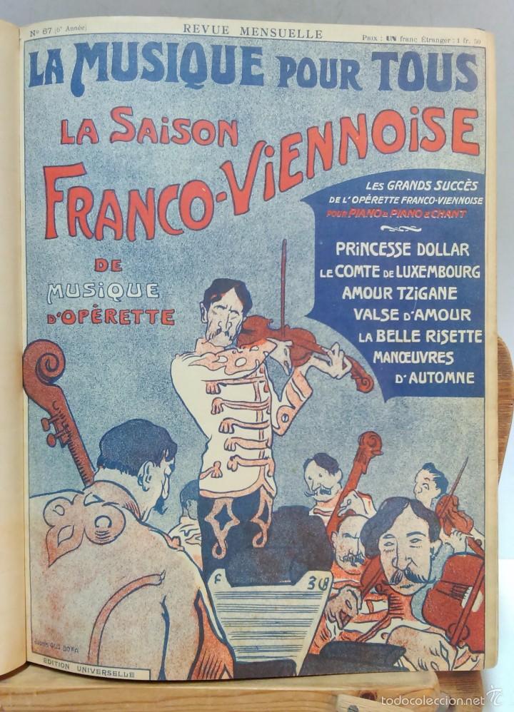 Gebrauchte B&uuml;cher: VOLUMEN CON 5 REVISTAS MENSUALS DE PARTITURES MUSICALES - LA MUSIQUE POUR TOUS-. VER
