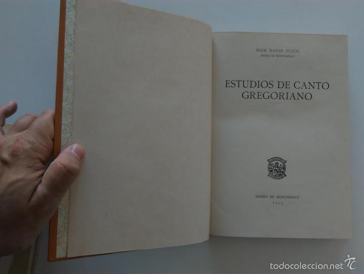 Libri di seconda mano: 1955 Dom David Pujol, Estudios de Canto, Abadia de Montserrat, m&uacute;sica notada