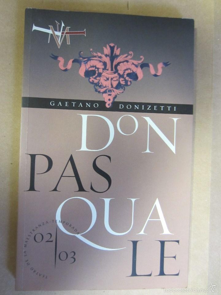 Libros de segunda mano: DON PASQUALE, GAETANO DONIZETTI - Foto 1