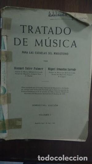 Libri di seconda mano: tratado de m&ugrave;sica para las escuelas del magisterio vol. I