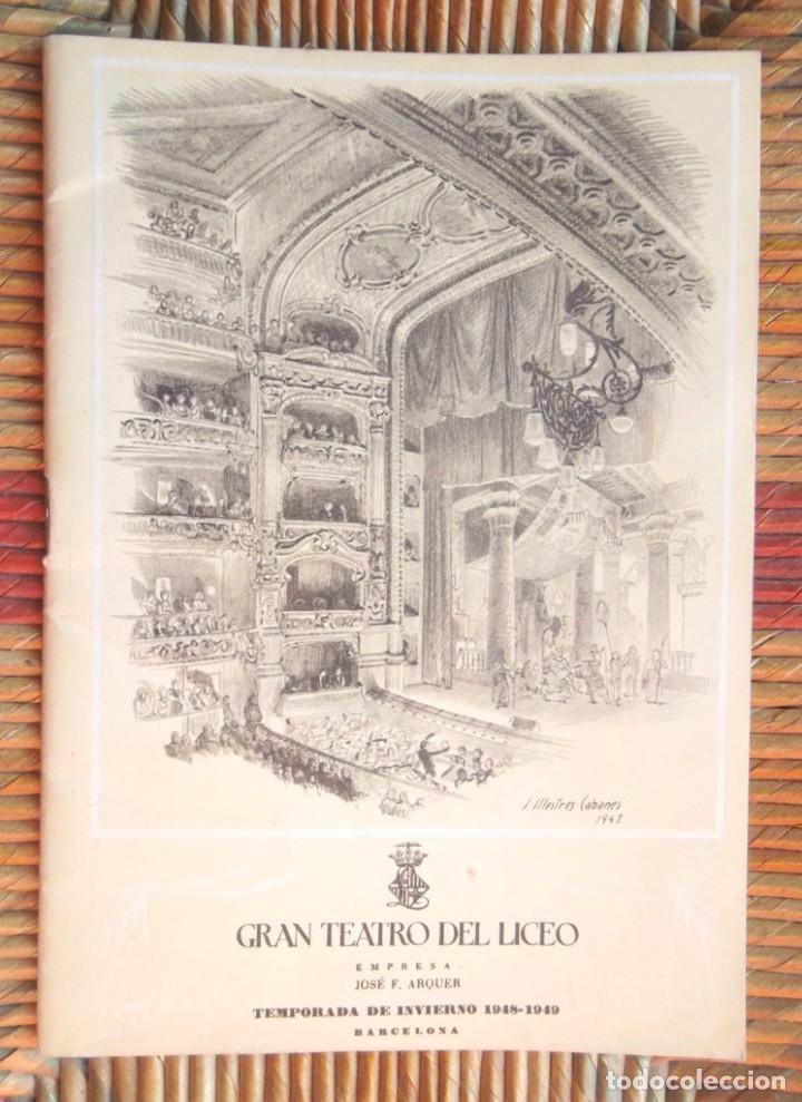Second hand books: Programa &oacute;pera La Favorita Donizetti Gran Teatro del Liceo 1948 impecable v fotos