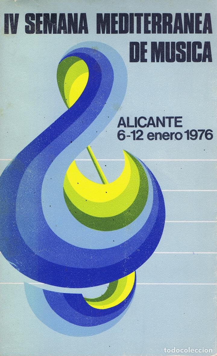 Second hand books: VV. AA.. IV SEMANA MEDITERRANEA DE MUSICA. Alicante: Direcci&oacute;n General del Patrimonio Art&iacute;stico y cu