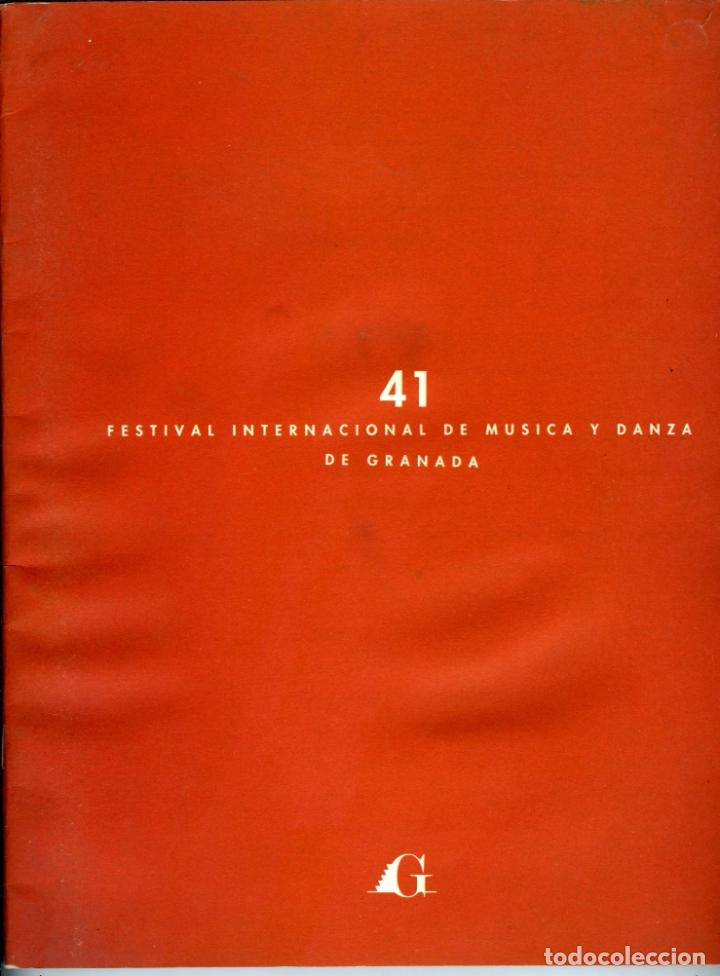 Libri di seconda mano: 41 Festival Internacional de M&uacute;sica y Danza de Granada, 1992. 32 pp.