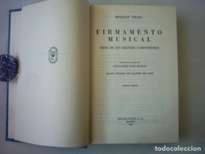 Gebrauchte B&uuml;cher: RUDOLF THIEL. FIRMAMENTO MUSICAL VIDAS DE LOS GRANDES COMPOSITORES. 1962. 2&ordf; EDICI&Oacute;N. ILUSTRADO.