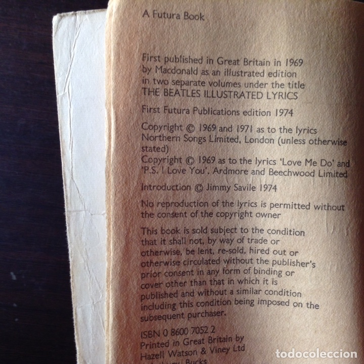 Libros de segunda mano: The Beatles. Lyrics complete. 1.974 - Foto 2