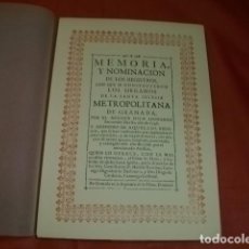 Libros de segunda mano: ÓRGANOS DE LA CATEDRAL DE GRANADA (FACSÍMIL) - LEONARDO FERNÁNDEZ DÁVILA