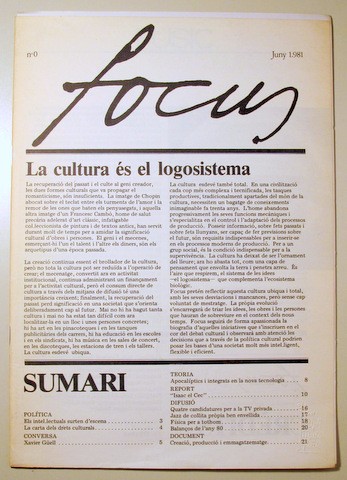 Libros de segunda mano: FOCUS - Barcelona 1981 - Il&middot;lustrat - Foto 1