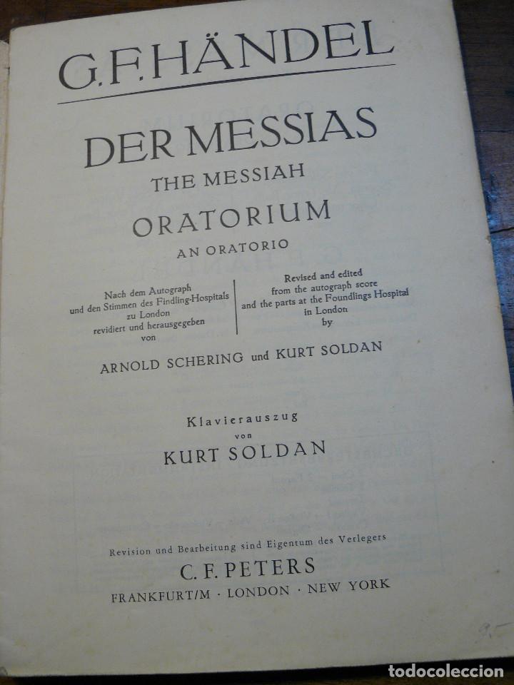 Libros de segunda mano: LIBRO PARTITURAS EL MESSIAS DE H&Auml;NDEL - Foto 2