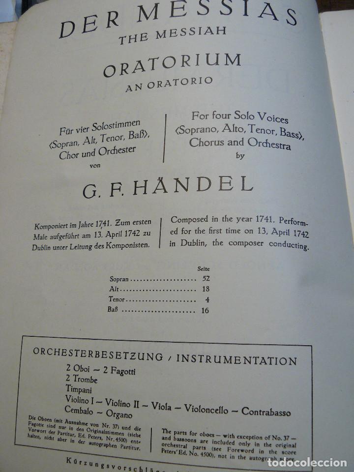 Libros de segunda mano: LIBRO PARTITURAS EL MESSIAS DE H&Auml;NDEL - Foto 3