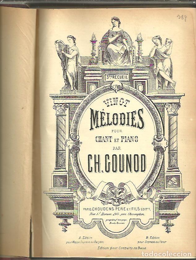 Libri di seconda mano: VINGT MELODIES POUR CHANT ET PIANO. - GOUNOD, Ch.